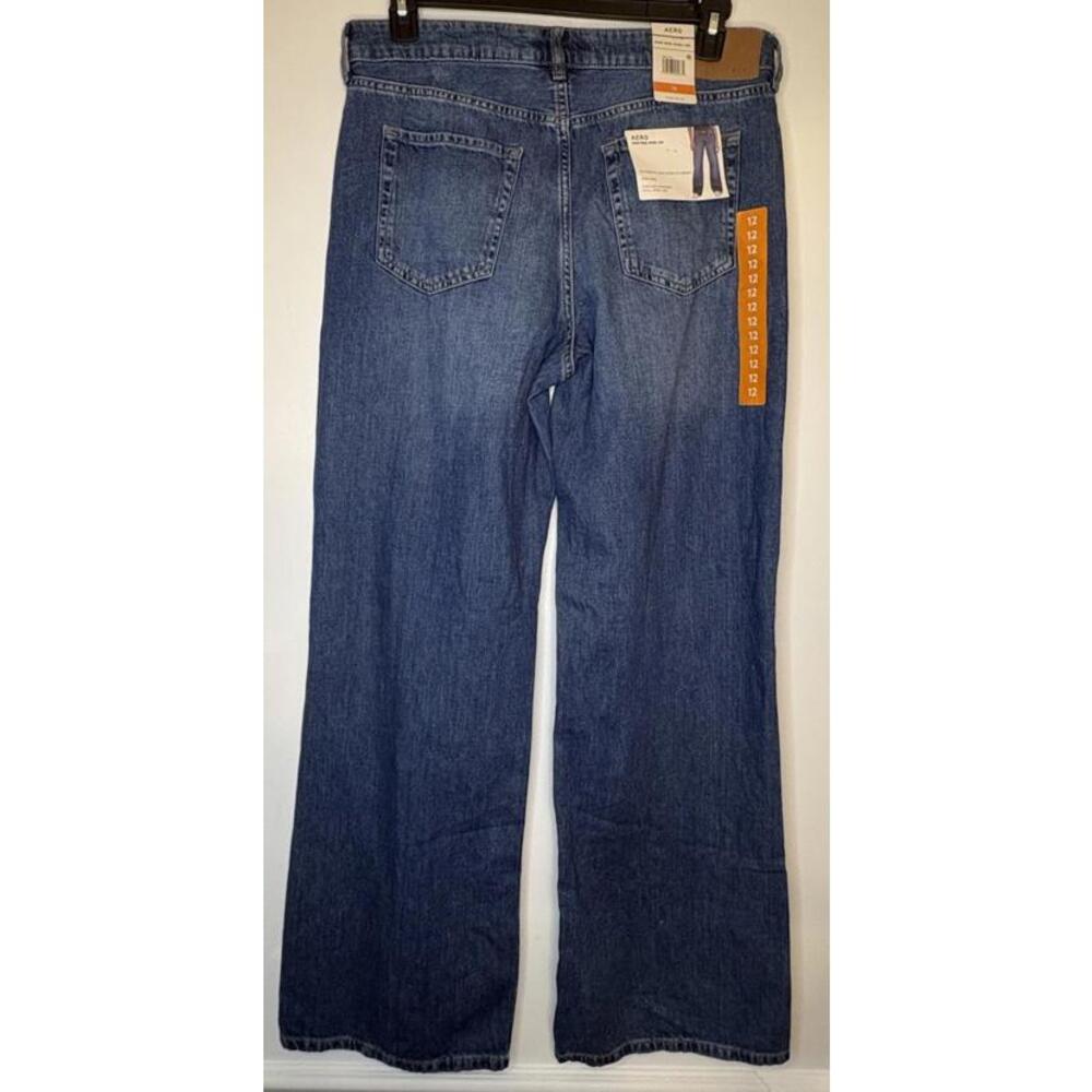 Aero Women's NWT High Rise Wide Leg 100% Cotton Jeans Size 12